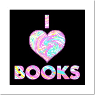 I HEART BOOKS Posters and Art